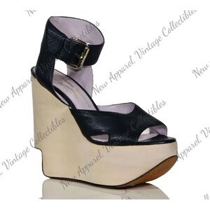 Vivienne Westwood Black and Tan Platform Shoes rocking horse